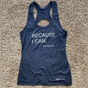 Athleta Simone Biles “Because I Can” Racer back Tank top
